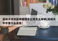 深圳大中华区块链技术公司怎么样啊[深圳大中华是什么企业]