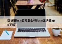 区块链bsn公司怎么样[bsn区块链app下载]